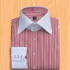 Burgundy striped shirt