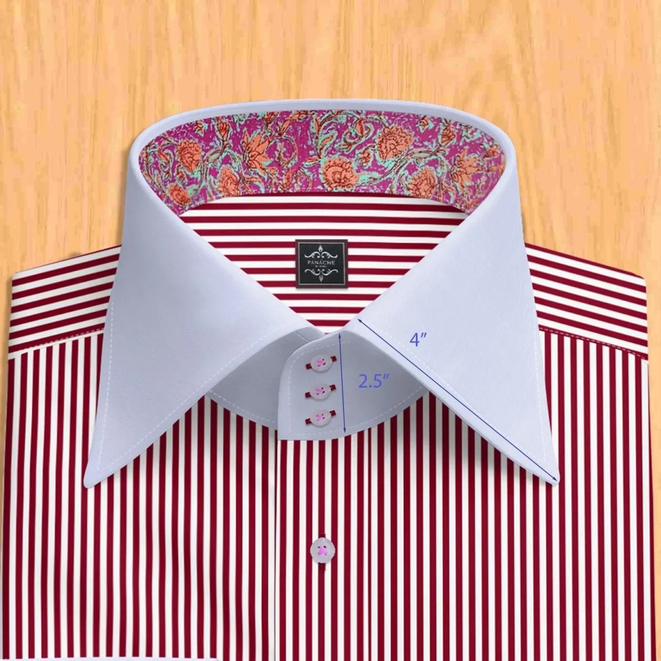 Burgundy striped shirt