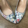 Women Floral Printed Extremely High Heels Pointed Toe Slip On Stilettos Chic Ladies Wedding Party Dress Shoes Pumps - Image 5
