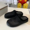 Italy Real Leather fur Slippers Women Mule Runway Flats Thick Sole Leisure,Luxury Horsehair Shoes Ladies - Image 5