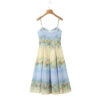 Bohemian vacation style linen print dress - Image 2