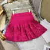HIGH STREET Newest F/W Fashion Designer Sweater Women Slash Neck Glitter Sequined Beaded Pullover Sweater Mini Skirt - Image 5