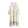 Chic Linen Blend Printed Dress