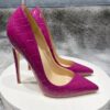 Tikicup Purple Croc-Effect Women Sexy Pattern Extremely High Heels Slip On Pointed Toe Stiletto Pumps Ladies Chic Party Shoes - Image 7