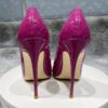 Tikicup Purple Croc-Effect Women Sexy Pattern Extremely High Heels Slip On Pointed Toe Stiletto Pumps Ladies Chic Party Shoes - Image 2