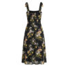 Style Floral Print Sleeveless Side Slit Tie Strap Back Strap Dress - Image 2