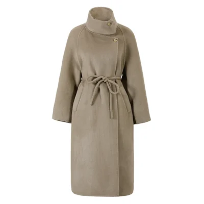 Green Big Size Long Thick Warm Woolen Coat New Lapel Long Sleeve Women Jacket Fashion Tide Autumn Winter