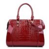 Fashion Crocodile Pattern Ladies Handbag Solid Color Shoulder Bag High Quality Leather - Image 8