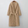 Maxi robe-length puffer coat in Green - Panache Bespoke