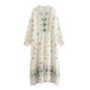 Chic Linen Blend Printed Dress - Image 4