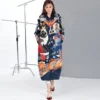 High quality new Temperament Fashion Loose parka Print Vintage X-Long women down winter coat Warm Jacket Female Overcoat - Image 6
