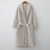 Maxi robe-length puffer coat in Dark Grey - Panache Bespoke