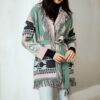 WQJGR Autumn Winter Cardigan Sweater Women Wool Kniited Tassel Colorful Print Loose Full Sleeve Fashion High Quality - Image 7