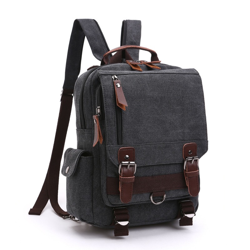 Canvas Backpack Men Travel Back Pack Multifunctional Shoulder Bag for Women Laptop Rucksack School Bags Female Daypack - Image 3