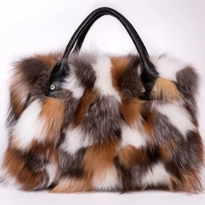 Luxry Real Fox Fur Women Handbags Genuine leather Newest Party Multicolour Bags Fox Fur Ladies Shoulder Bag Gift Crossbody bags