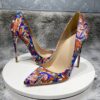 Tikicup Graphic Print Women Satin Pointy Toe High Heel Party Shoes Sexy Designer Floral Stiletto Pumps Large Size 43 44 45 - Image 30