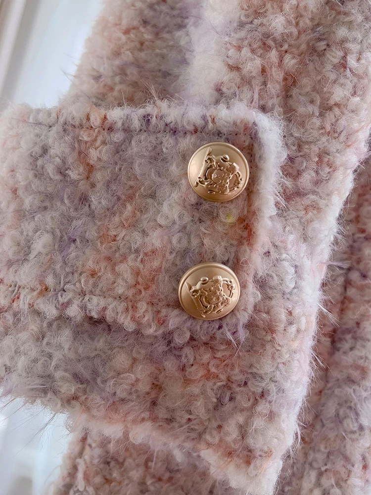 High Quality Slim Overcoat For Women Detachable Fur Collar Long Sleeve Belt Waist Thicken Elegant Coat - Image 5