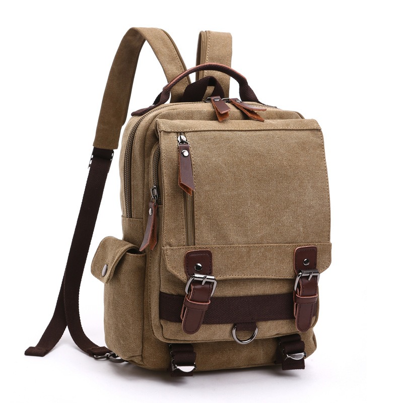 Canvas Backpack Men Travel Back Pack Multifunctional Shoulder Bag for Women Laptop Rucksack School Bags Female Daypack - Image 2