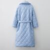 Robe-length quilted puffer coat in Green - Panache Bespoke