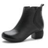 Vintage Style Genuine Leather Women Boots Flat Booties Soft Cowhide Women's Shoes - Image 6