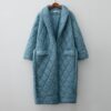 Oversized maxi puffer coat long parka in Sky Blue - Panache Bespoke
