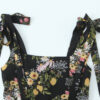 Style Floral Print Sleeveless Side Slit Tie Strap Back Strap Dress - Image 3