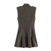 Style Women's Fashionable Sleeveless Layered Dress with Pad Shoulder Detail - Image 2