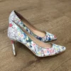 Women Floral Printed Extremely High Heels Pointed Toe Slip On Stilettos Chic Ladies Wedding Party Dress Shoes Pumps - Image 3