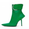 New Brand Sexy Women's Ankle Boots Thin High Heel Pointed Toe Fashion Zipper Short Boots Party Shoes Black Green Big Size - Image 39