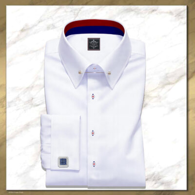 White Pin Collar Dress Shirt