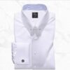 Mens Collar Bar White Dress Shirt