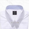 Mens Collar Bar White Dress Shirt