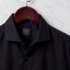 Black Men’s Dress Shirt Cutaway Collar French Cuffs