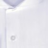 White Dress Shirt Mens by Panache Bespoke, made from luxury white herringbone Giza cotton with a cutaway collar, 3-inch collar wings, French square cuffs, smooth back, French placket front, and no pocket for a clean formal business, wedding, groom, office, and event look.