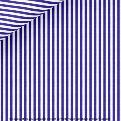 Custom Made Blue Striped Dress Shirt – 100% Giza Cotton
